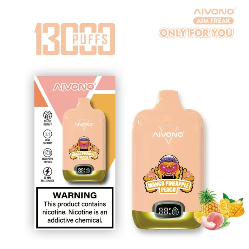 AIVONO Aim Freak 13000 Puffs ЖК-дисплей Прямая продажа с фабрики Новейшие одноразовые вейпы оптом с несколькими вкусами Никотин 0% 2% 3% 5%6