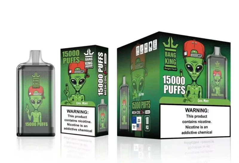 Bang King 15000 Puffs Kertakäyttöiset höyrysuihkut, tukkumyynti suoraan tehtaalta makueläimellä, verkkokela Nikotiini 0% 2% 3% 5%7