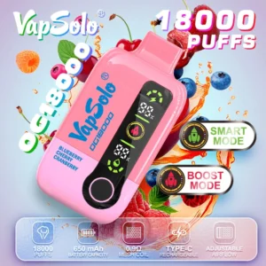 Vapsolo 18000 Puffs Mesh Coil 28ML E-liquid Fresh Original Disposable Vape Wholesale Bulk Available in Multiple Flavors
