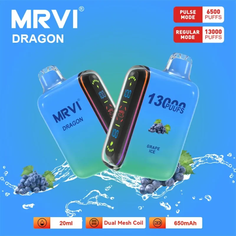 100 Oryginalny Mrvi Dragon 13000 Puffs Vaping 20ml E Płynna Podwójna Siatka Cewka Hurtowa Jednorazowe Vape 10