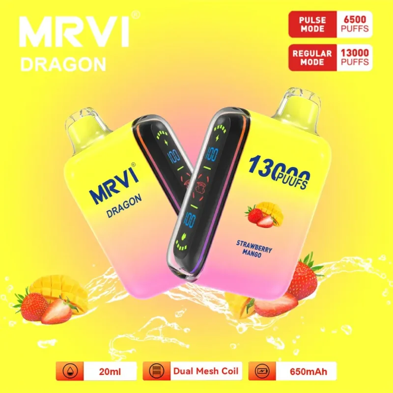 100 Oryginalny Mrvi Dragon 13000 Puffs Vaping 20ml E Płynna Podwójna Siatka Cewka Hurtowa Jednorazowe Vape 12
