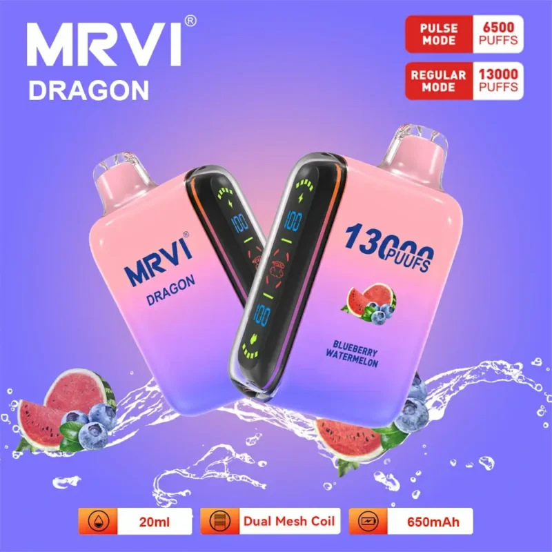 100 Oryginalny Mrvi Dragon 13000 Puffs Vaping 20ml E Płynna Podwójna Siatka Cewka Hurtowa Jednorazowe Vape 3