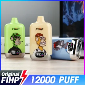 Bulk FIHP 12000 Puffs Disposable Vapes LED Display from Shenzhen Factory Premium Quality and a Variety of Flavors 2% 5% Nicotine9