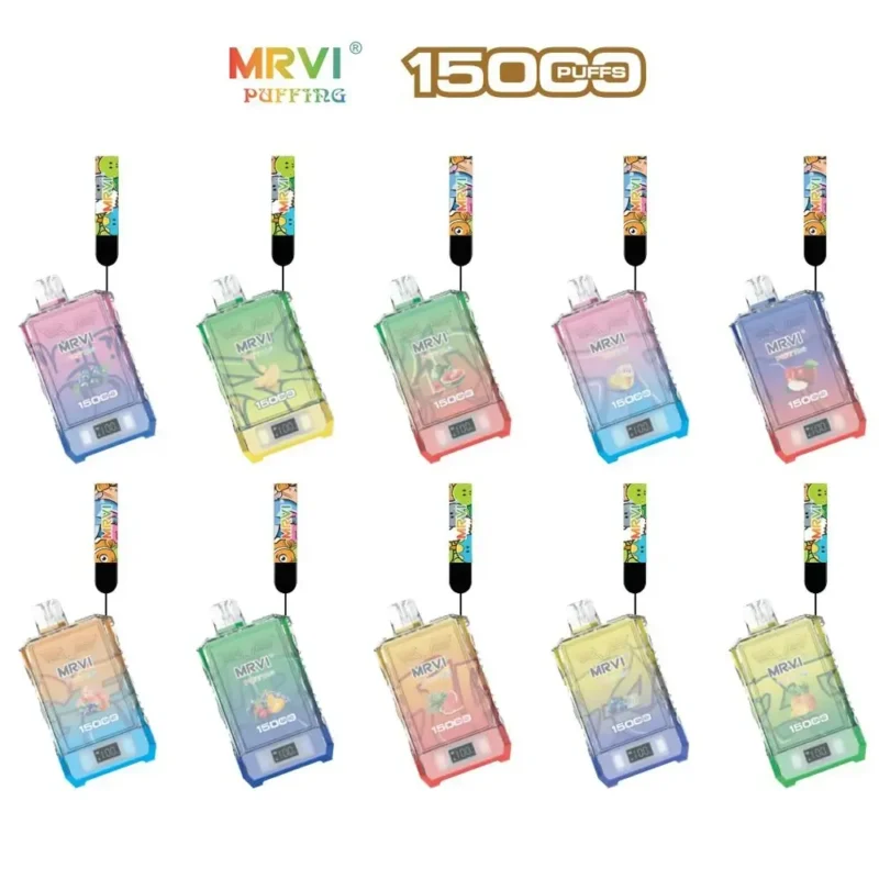 MRVI PUFFING 15000 PUFFS Dual Mesh Coil Factory Direct Vysoce kvalitní jednorázový vape Velkoobchod Široký výběr chutí 2% 5% Nikotin13