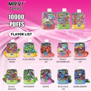 MRVI KOMT 10000 PUFFS Wegwerpvapes Groothandel Gemaakt in China Hoge kwaliteit met een scala aan smaken 2% 3% 5% Nicotine11