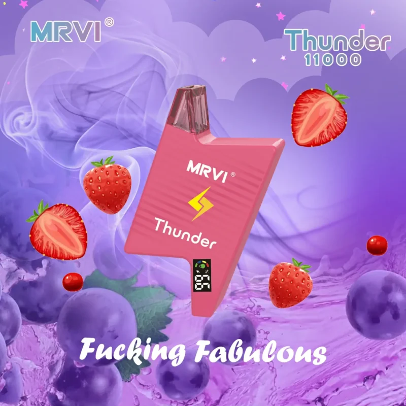 MRVI THUNDER 11000 PUFFS Hurtownie Jednorazowe Vape 2 3 5 Nikotyna 19ml E Płyn Z Wyświetlaczem Mocy 2024 Popularne 10
