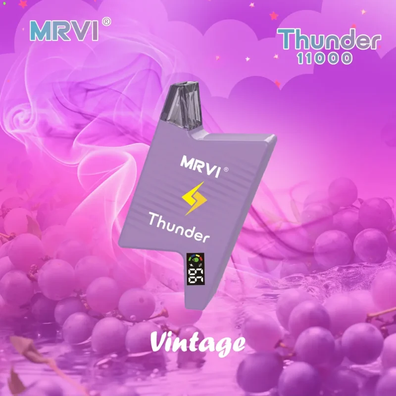 MRVI THUNDER 11000 PUFFS Hurtownie Jednorazowe Vape 2 3 5 Nikotyna 19ml E Płyn Z Ekranem Mocy Wyświetlacz 2024 Popularne 5