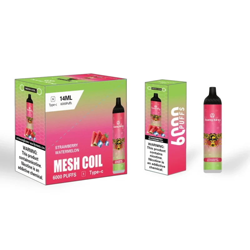 Fresh UZY Bang King 6000 soffi RGB Light Design monouso Vape all'ingrosso con qualità originale e varietà di sapori 0% 2% 3% 5% Nicotina1