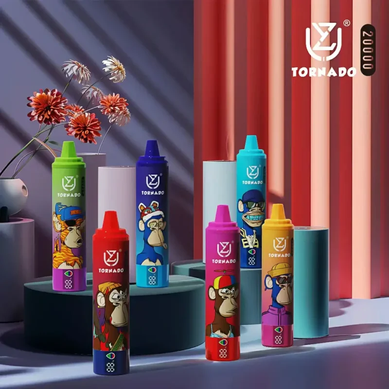 UZY Tornado 20000 Puffs Ultimate vysokokapacitní jednorázové vape pero s kapacitou 28 ml a technologií Mesh Coil Nikotin 0% 2% 3% 5% (2)