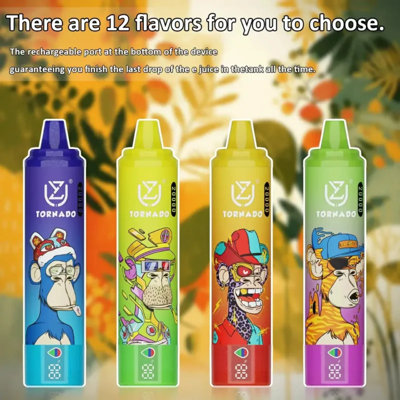 UZY Tornado 20000 Puffs Ultimate vysokokapacitní jednorázové vape pero s kapacitou 28 ml a technologií Mesh Coil Nikotin 0 2 3 5 6