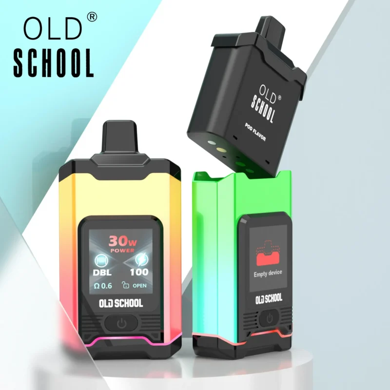 OLD School Honor 24000 Puffs Écran LCD Frais Vapes jetables originales Commandes en gros en gros Saveurs multiples 0% 2% 3% 5% Nicotine