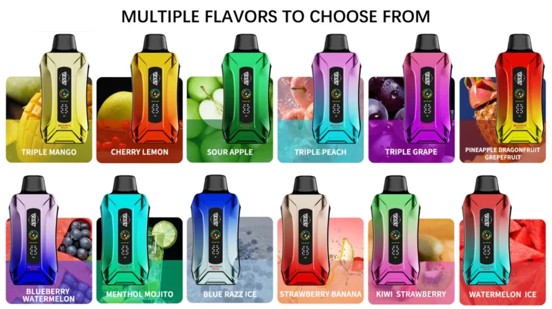 Penna Vape monouso VASY SORA 18000 all'ingrosso con doppia bobina a rete Opzioni multiple di nicotina e LED (