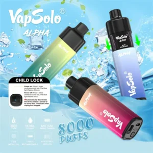 Penna Vape usa e getta all'ingrosso Vapsolo Alpha 8000 con bobina in rete e display LCD con flusso d'aria regolabile Acquista all'ingrosso dalla fabbrica cinese 2