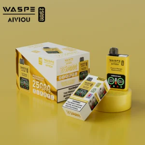 Caneta Vape descartável de malha dupla WASPE 25000 PUFFS por atacado com display LCD 25ml 0 2 5 Opções de nicotina 1