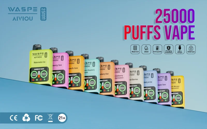 25000 Puff Vapes Waspe Vapes descartáveis ​​de alta demanda para vendas de inverno