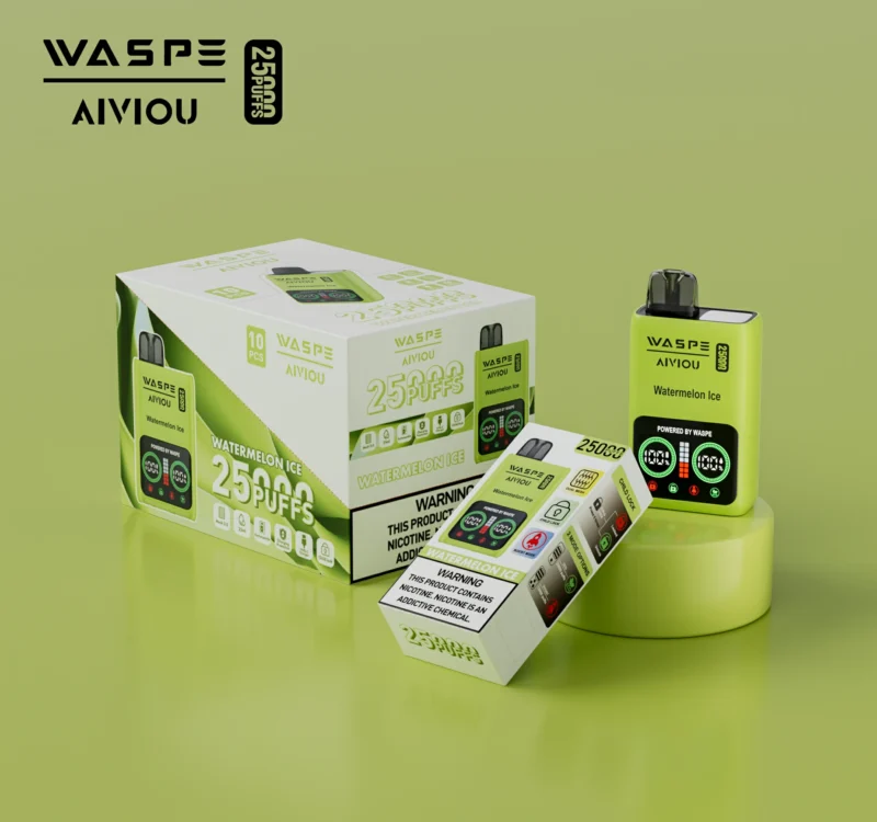 Caneta Vape descartável de malha dupla WASPE 25000 PUFFS por atacado com display LCD 25ml 0 2 5 opções de nicotina 2