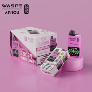 Caneta Vape descartável de malha dupla WASPE 25000 PUFFS por atacado com display LCD 25ml 0 2 5 opções de nicotina 3