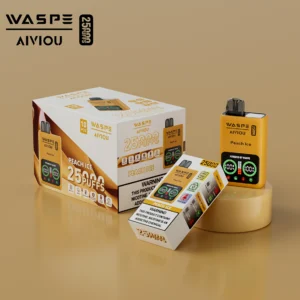 Caneta Vape descartável de malha dupla WASPE 25000 PUFFS por atacado com display LCD 25ml 0 2 5 Opções de nicotina 4