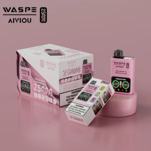 Caneta Vape descartável de malha dupla WASPE 25000 PUFFS por atacado com display LCD 25ml 0 2 5 Opções de nicotina 8