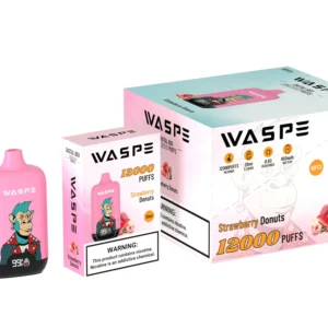 Atacado Waspe 12000 Puffs Caixa Digital Caneta Vape Descartável com Display LCD 20ml Capacidade Bobina de Malha Múltiplos Níveis de Nicotina 0 2 3 5 1