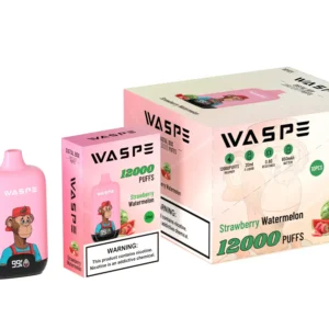 Atacado Waspe 12000 Puffs Caixa Digital Caneta Vape Descartável com Display LCD 20ml Capacidade Bobina de Malha Múltiplos Níveis de Nicotina 0 2 3 5 14