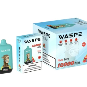 Atacado Waspe 12000 Puffs Caixa Digital Caneta Vape Descartável com Display LCD 20ml Capacidade Bobina de Malha Múltiplos Níveis de Nicotina 0 2 3 5 16