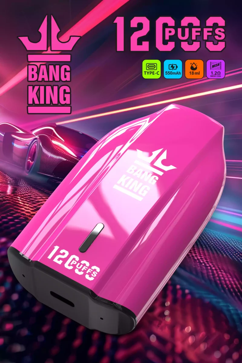 BANG KING 12000 Puffs 600mAh Akku Kertakäyttöinen Vapes Factory Direct tukkumyynti ja valikoima makuja 0 2 3 5 Nikotiini 5 skaalattuna