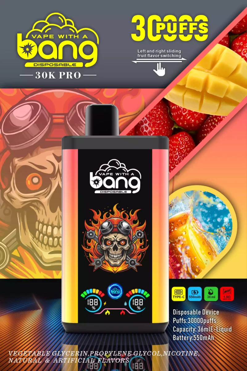 Bang 30000 Puffs 36 мл E Liquid OEM ODL Оптовая продажа с фабрики одноразовые вейпы с широким выбором вкусов 0 2 3 5 Никотин 14 в масштабе