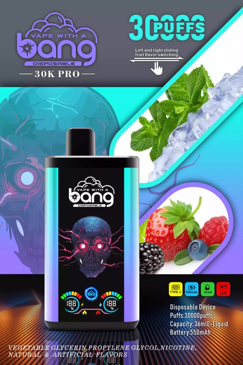 Bang 30000 Puffs 36 мл E Liquid OEM ODL Прямая оптовая продажа с фабрики Одноразовые вейпы с широким выбором вкусов 0 2 3 5 Никотин 3 в масштабе