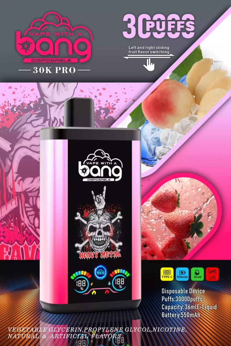 Bang 30000 Puffs 36 мл E Liquid OEM ODL Прямая оптовая продажа с фабрики Одноразовые вейпы с широким выбором вкусов 0 2 3 5 Никотин 7 в масштабе
