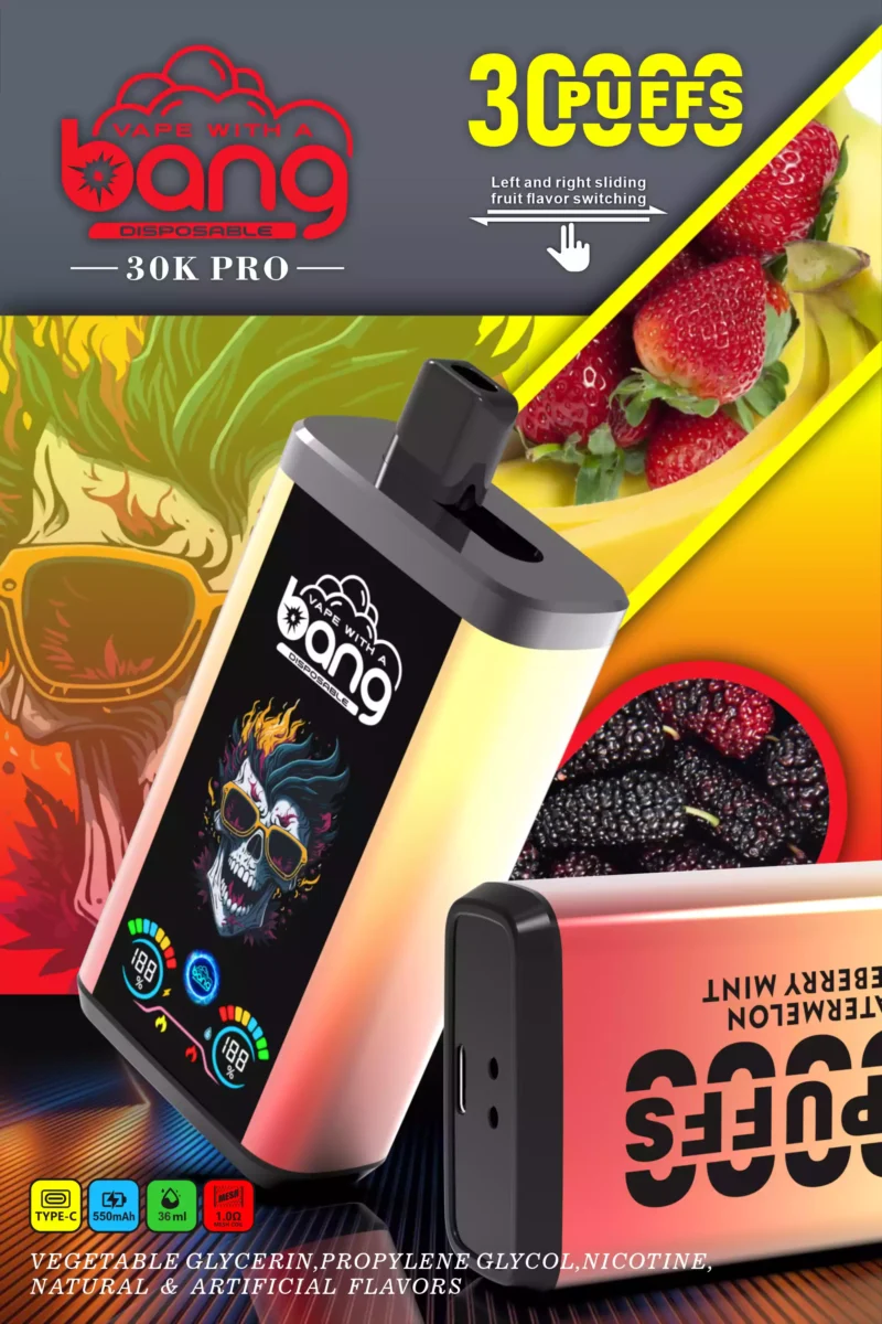 Bang 30000 Puffs 36 мл E Liquid OEM ODL Оптовая продажа с фабрики одноразовые вейпы с широким выбором вкусов 0 2 3 5 Никотин 8 в масштабе