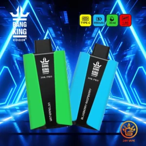 Bang King 30000 Puffs Pro 36 ml Akku Kertakäyttöiset Vapes Uusi Tukkumyynti Bulkki suoraan tehtaalta Useita makuja 0% 2% 3% 5% Nikotiini (5)