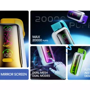 Vozol Star 20k Puffs Disposable Vape With 5% Nicotine and 2.2 HD Mirror Screen for Bulk Purchase Wholesale Disposable Vape (9)