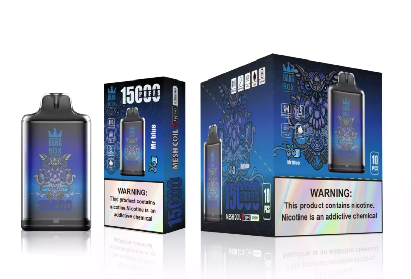Bang BOX S1 15000 Puffs 3450mAh Pure Cobalt Battery 5A Discharge Powerful Endurance Stable Taste 1 scaled