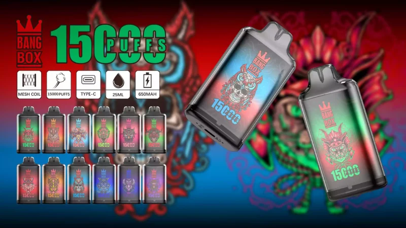 Bang BOX S1 15000 Puffs 3450mAh Pure Cobalt Battery 5A Discharge Powerful Endurance Stable Taste (6)