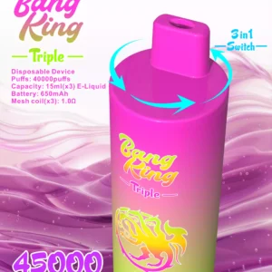 Trending Item BANG KING 45000 Puffs BK45 Disposable Nicotine Device With 0 2 5 Nicotine Rechargeable 650mAh Volume Purchase from Primary Factory 7