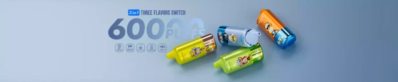 WASPE 3 In 1 60000 Puffs LED Display And Type C Charging Ensure Long Lasting Performance 32