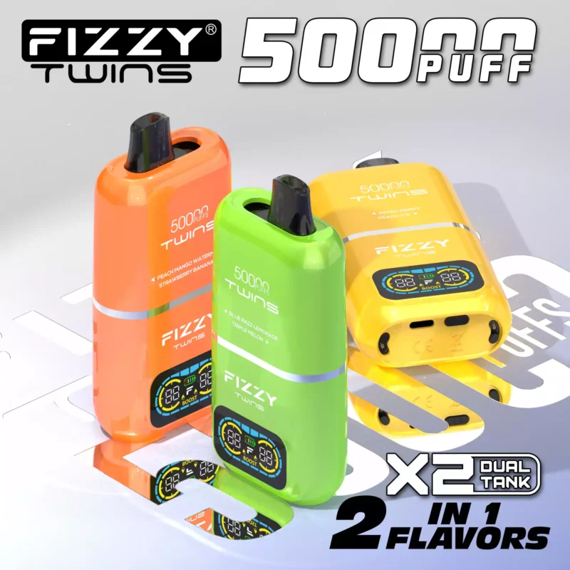 FIZZY Twins 50000 Puffs 50ML di liquido elettronico e 12 aromi con bobina a rete per un piacere di svapo prolungato 14