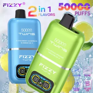 FIZZY Twins 50000 boccate 50ML di liquido elettronico e 12 aromi con bobina a rete per un piacere di svapo prolungato 46