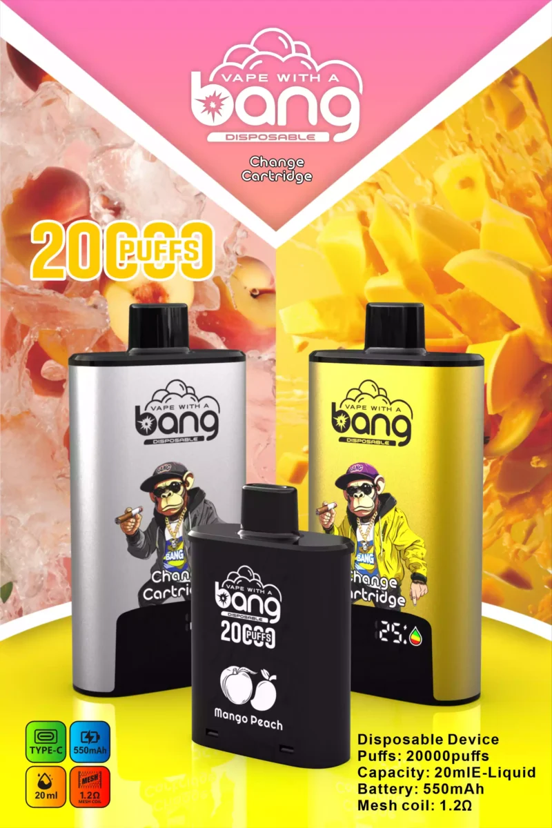 BANG 20000 DSK046 High Capacity B20HD Vape 20ml Juice Type C Charging Port 2 scaled